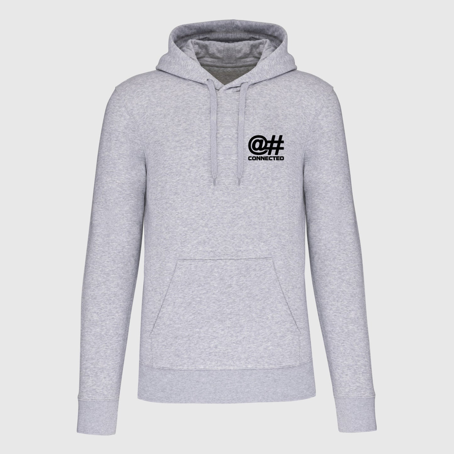 Sweat à capuche homme gris en coton bio