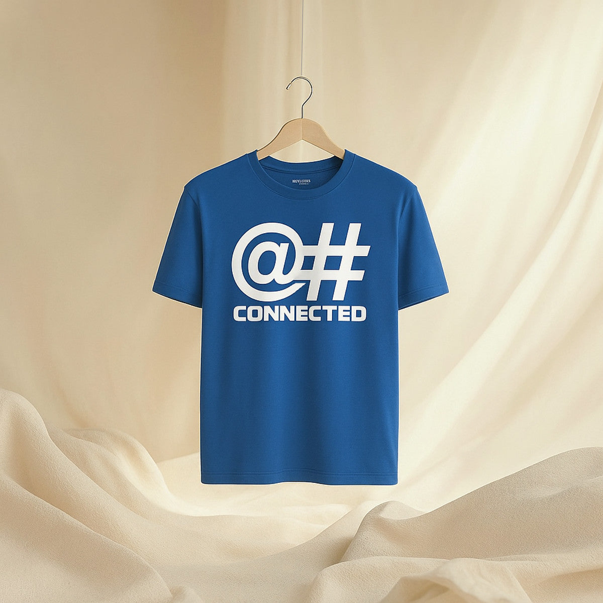 tee-shirt coton bio bleu
