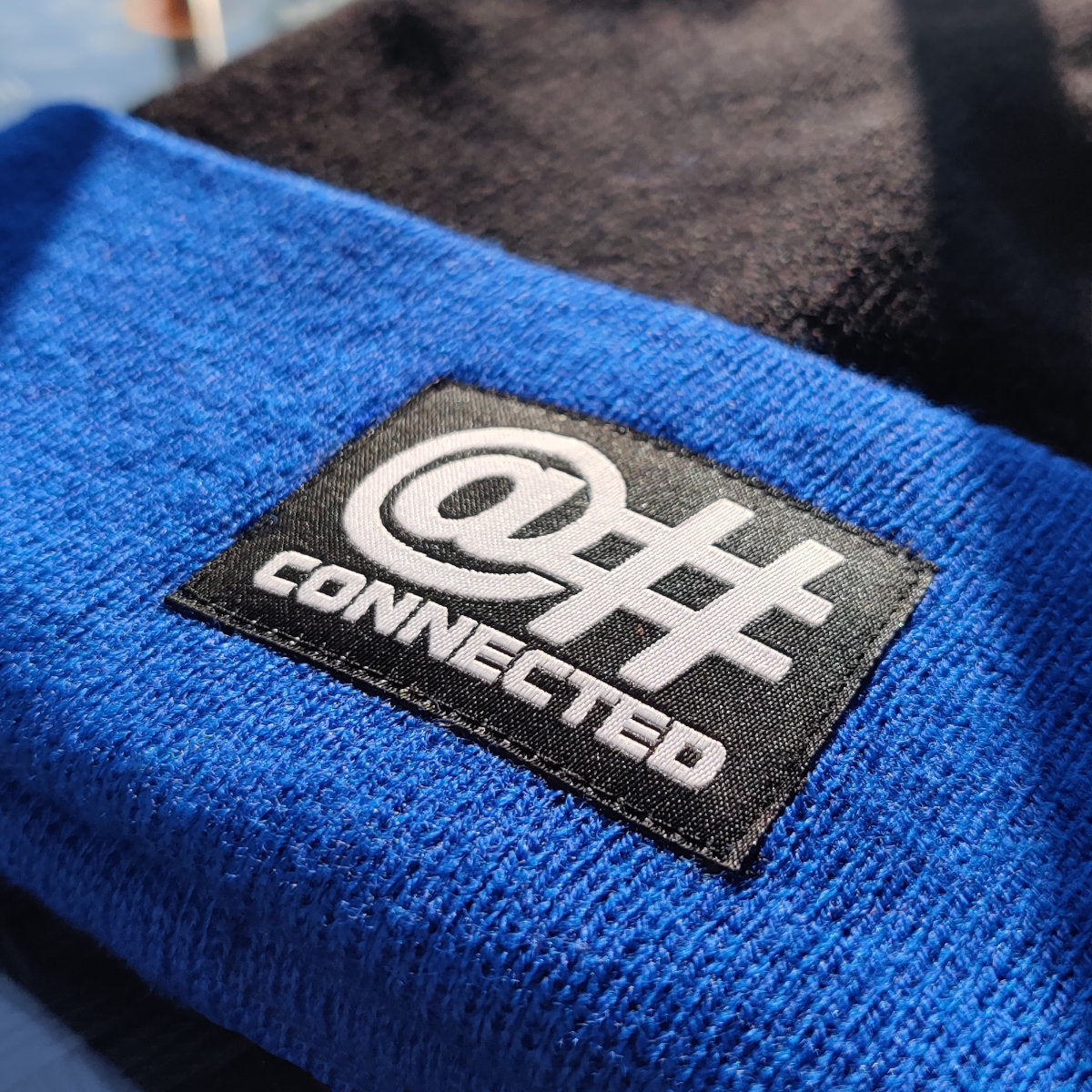 Bonnet recyclé bleu & noir