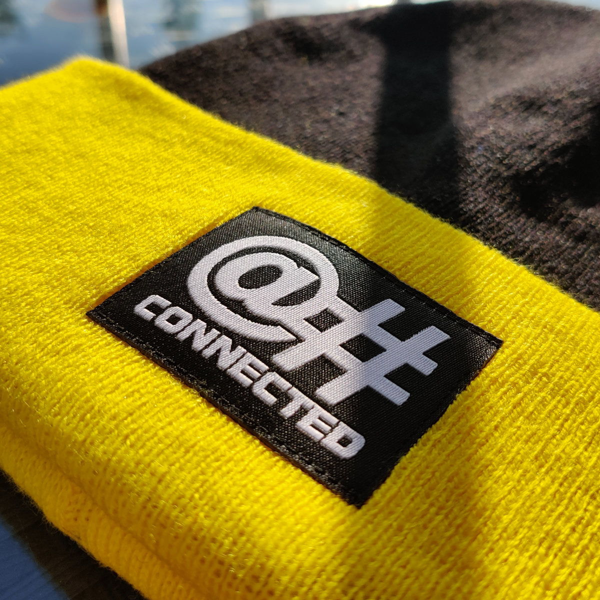 Bonnet recyclé jaune & noir