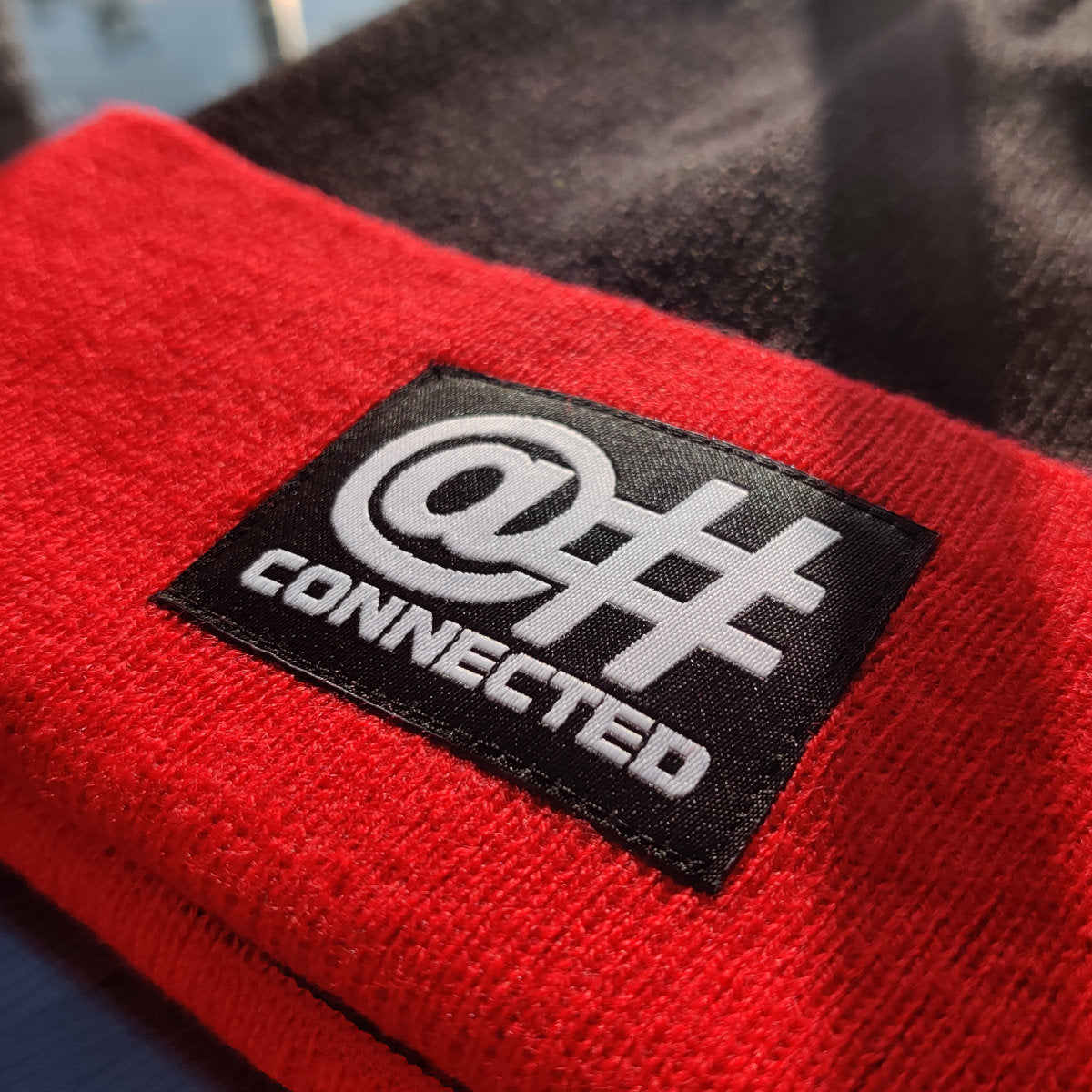 Bonnet recyclé rouge & noir
