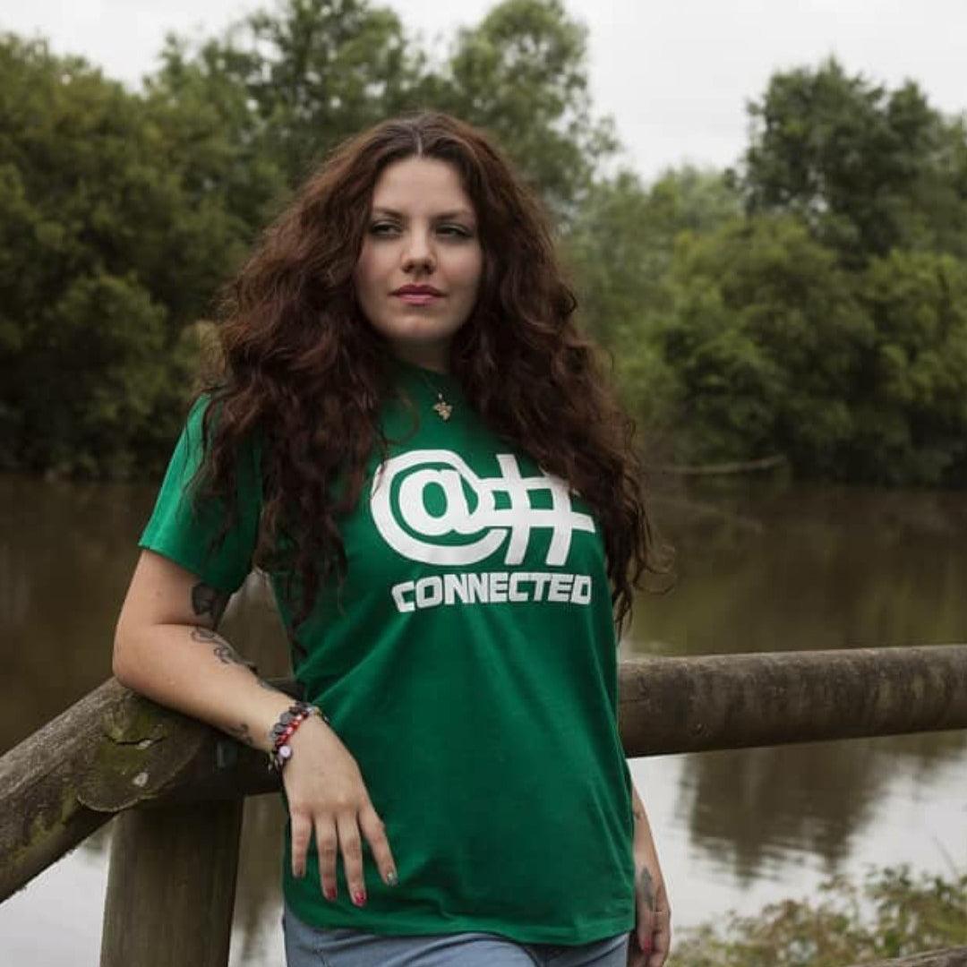 Tee-shirt unisexe vert CONNECTED 100% coton biologique & vegan - CONNECTED Streetwear
