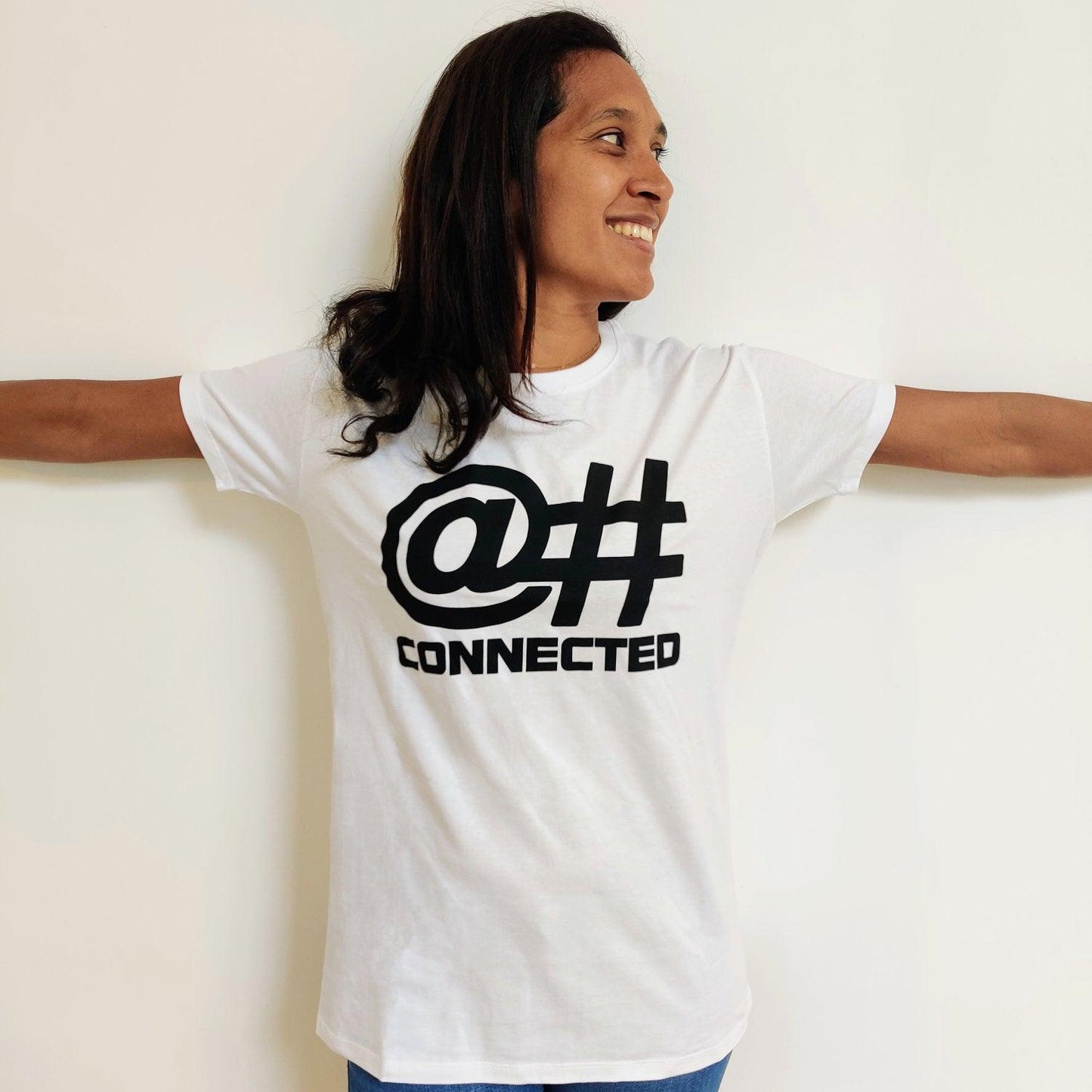 Tee-shirt unisexe blanc CONNECTED 100% coton biologique & vegan - CONNECTED Streetwear