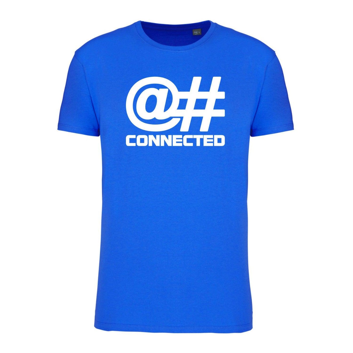 tee-shirt coton bio bleu