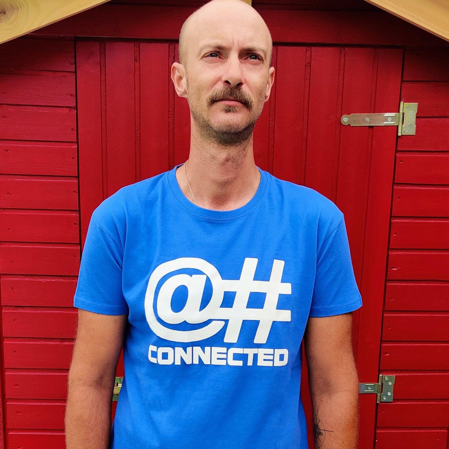 Tee-shirt unisexe bleu CONNECTED 100% coton biologique & vegan - CONNECTED Streetwear