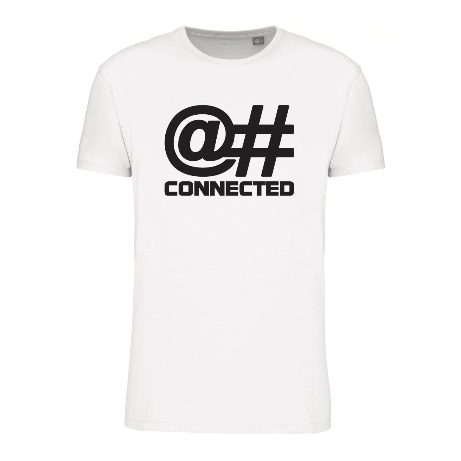 Tee-shirt unisexe blanc CONNECTED 100% coton biologique & vegan - CONNECTED Streetwear
