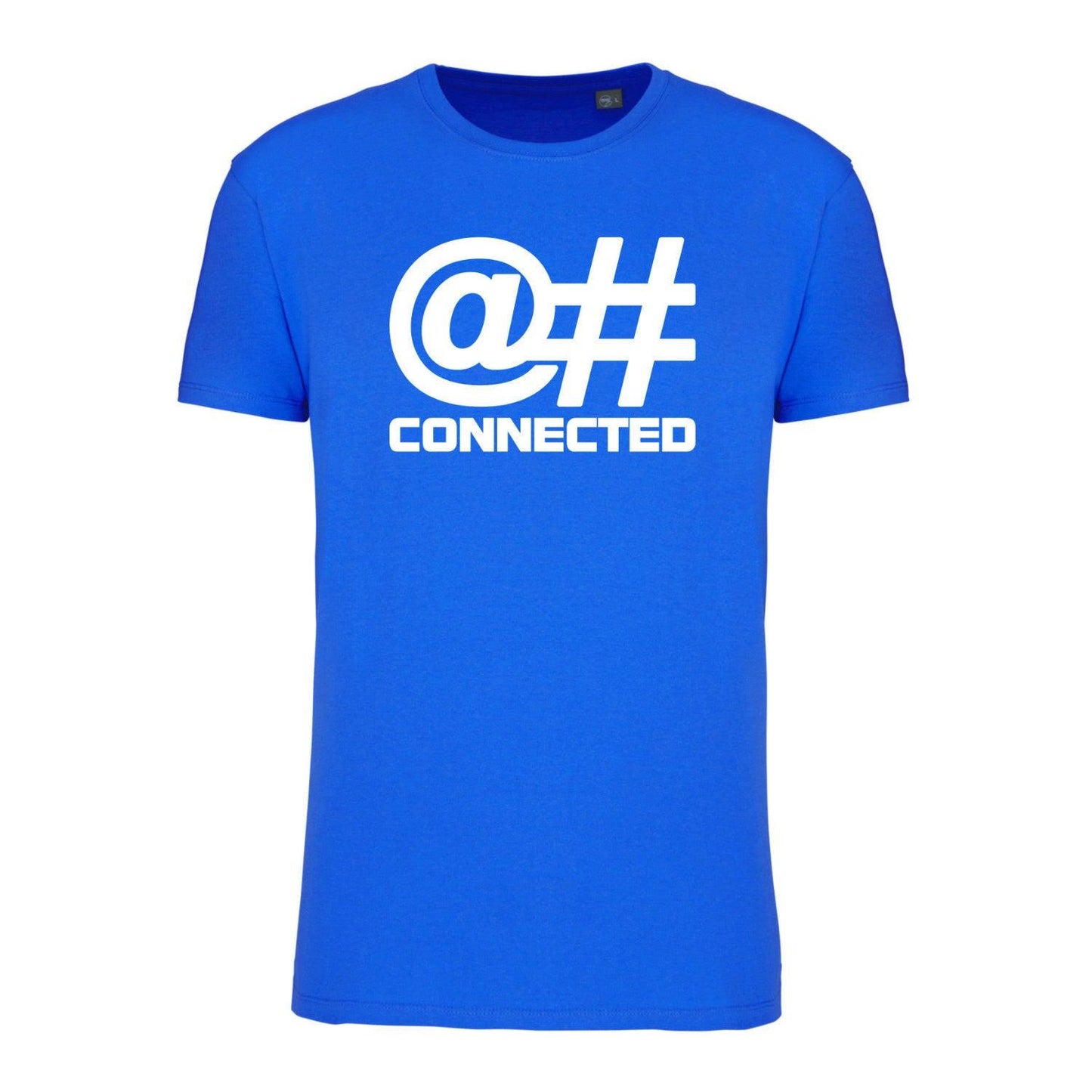 Tee-shirt unisexe bleu CONNECTED 100% coton biologique & vegan - CONNECTED Streetwear