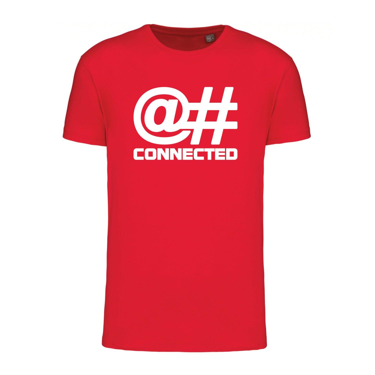 Tee-shirt unisexe rouge CONNECTED 100% coton biologique & vegan - CONNECTED Streetwear